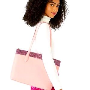 Kate Spade Flash Glitter Tote! Pink NWT